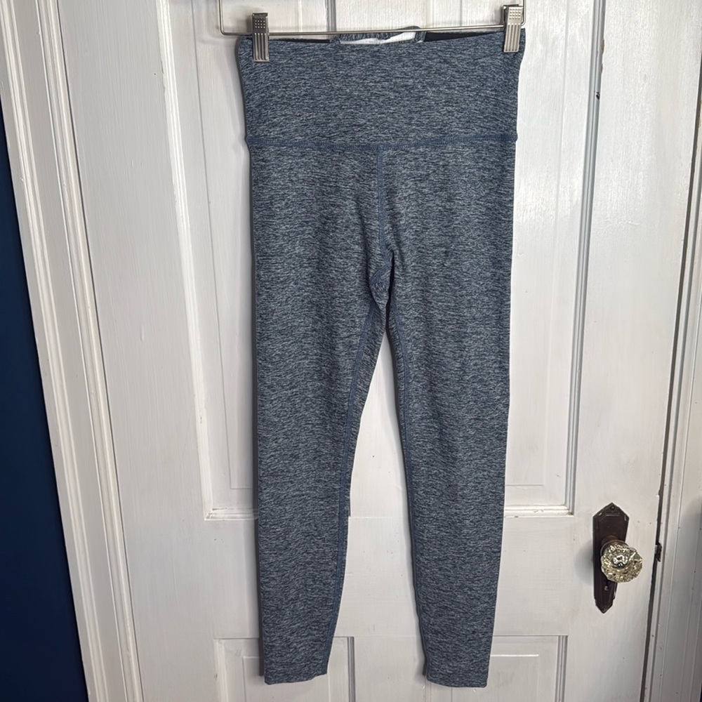 Beyond Yoga Blue High-Waisted Variated Leggings w Corset Style Back W1175 Sz S